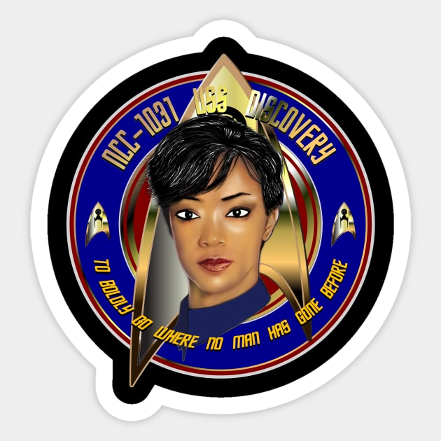 NUMBER ONE MICHAEL BURNHAM Sticker by KARMADESIGNER T-SHIRT SHOP